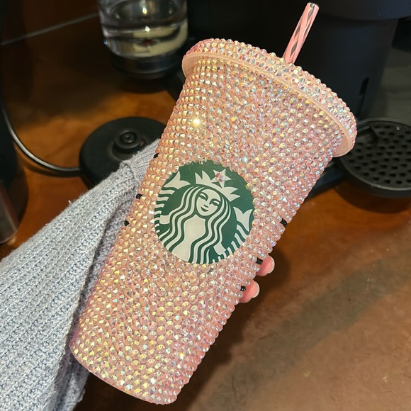 Starbucks Studded Pink Bling Tumbler - Picture 1 of 6